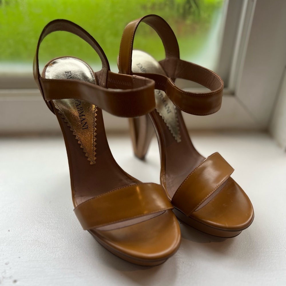 Beige Emporio Armani Sandals 5.5